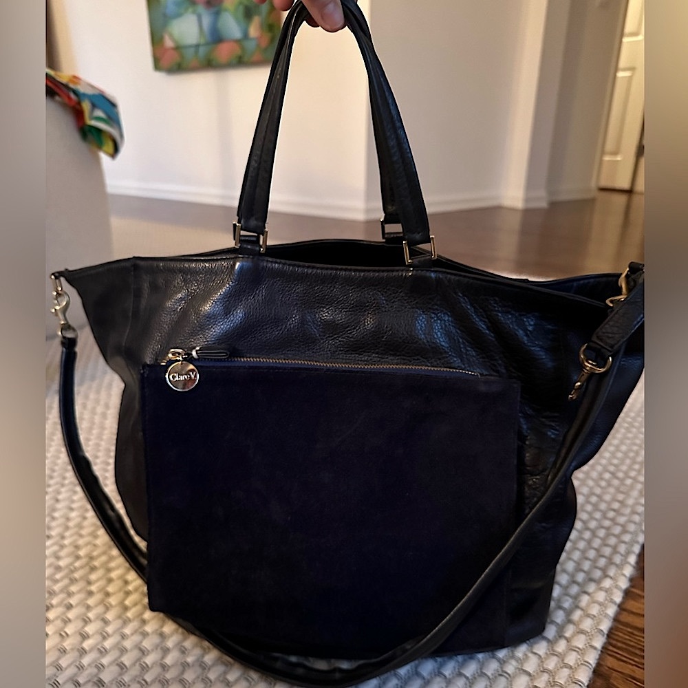 Clare V Navy Blue Tote